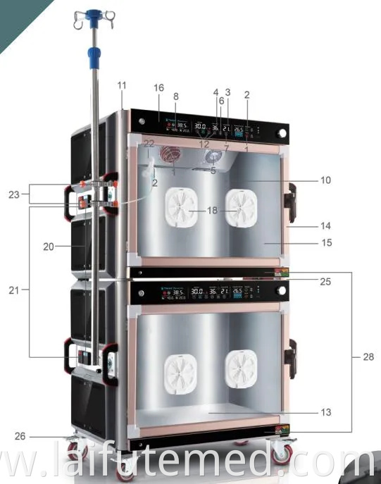 Pet ICU Incubator Animal ICU with Temperature Self-Adaption Adjustment System